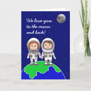 Carte d'anniversaire des astronautes pour enfants 