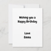 Carte d'anniversaire des ballons (Dos)