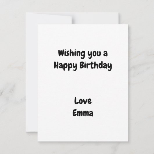 Carte d'anniversaire des ballons (Dos)