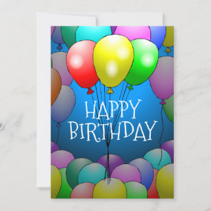 Carte d'anniversaire des ballons
