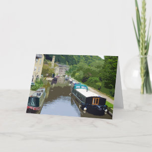 Carte d'anniversaire des bateaux Canal