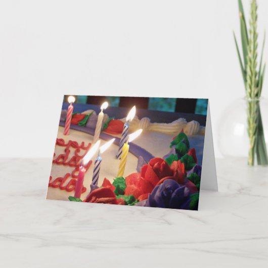 Carte d'anniversaire des bougies (Devant)