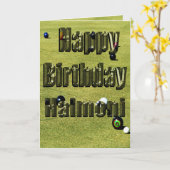 Carte d'anniversaire des Bowles de pelouse Halmoni (Fleur jaune)