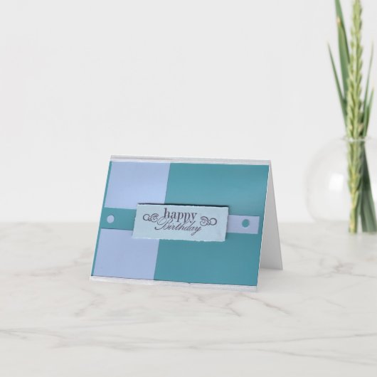 Carte d'anniversaire des carrés et des points (Devant)