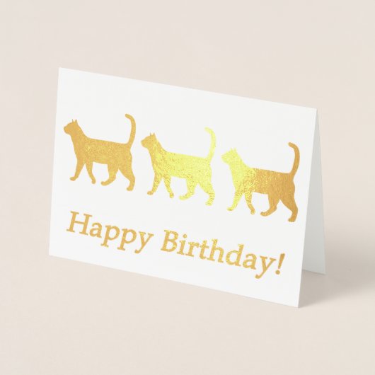 Carte d'anniversaire des chats mignons (Devant)