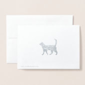 Carte d'anniversaire des chats mignons (Derrière avec enveloppe)