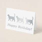 Carte d'anniversaire des chats mignons (Devant)