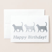 Carte d'anniversaire des chats mignons (Devant avec enveloppe)