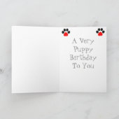 Carte d'anniversaire des chiots bleus (Intérieur)