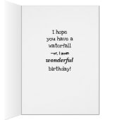 Carte d'anniversaire des chutes Yosemite supérieur (Intérieur (Droit))