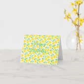 Carte d'anniversaire des citrons jaunes (Fleur jaune)