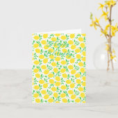 Carte d'anniversaire des citrons jaunes (Fleur jaune)