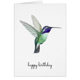 Carte d'anniversaire des colibris