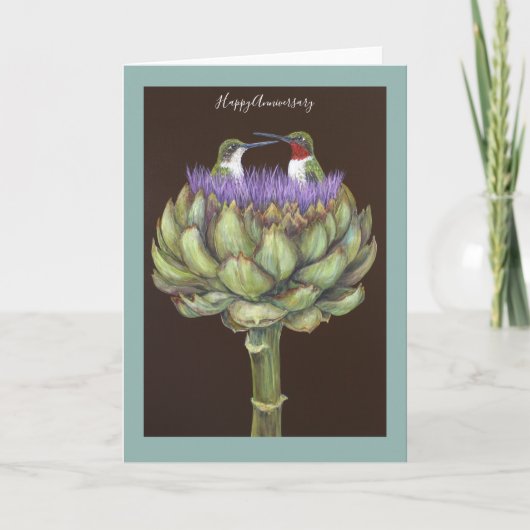 Carte d'anniversaire des colibris (Devant)