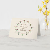 Carte d'anniversaire des colibris d'Anna (Fleur jaune)