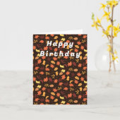 Carte d'anniversaire des congés d'automne (Fleur jaune)