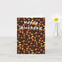 Carte d'anniversaire des congés d'automne