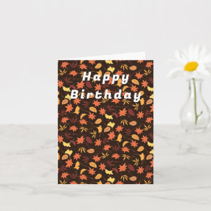 Carte d'anniversaire des congés d'automne