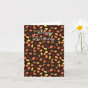 Carte d'anniversaire des congés d'automne