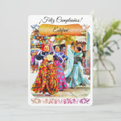 Carte d'anniversaire des danseurs mexicains du Fes (Debout devant)