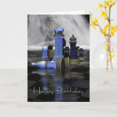 Carte d'anniversaire des échecs (Fleur jaune)