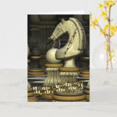 Carte d'anniversaire des échecs (Fleur jaune)