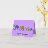 Carte d'anniversaire des éléphants africains (Fleur jaune)