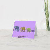 Carte d'anniversaire des éléphants africains (Dos)