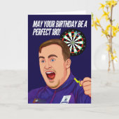 Carte d'anniversaire des fléchettes (Fleur jaune)