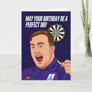 Carte d'anniversaire des fléchettes