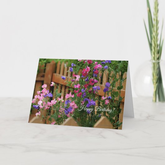 Carte d'anniversaire des fleurs (Devant)