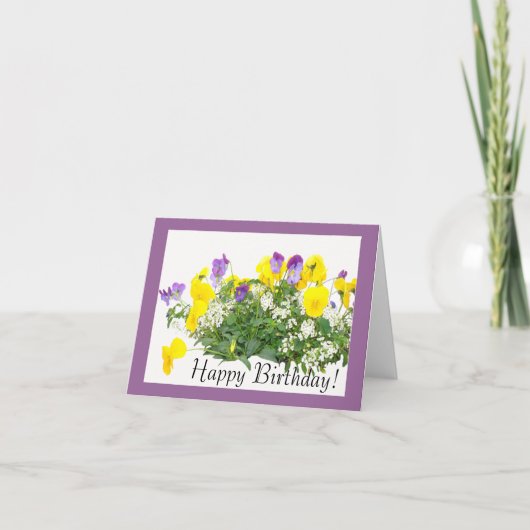 Carte d'anniversaire des fleurs (Devant)