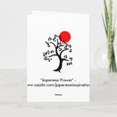 Carte d'anniversaire des fleurs japonaises (Dos)