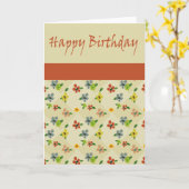 Carte d'anniversaire des fleurs japonaises (Fleur jaune)