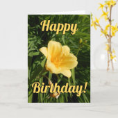 Carte d'anniversaire des fleurs jaunes (Fleur jaune)