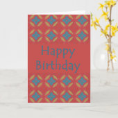 Carte d'anniversaire des fleurs rouges (Fleur jaune)