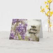 Carte d'anniversaire des fleurs Wisteria Art (Fleur jaune)