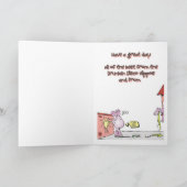 Carte d'anniversaire des hippopotames en état d'éb (Intérieur)