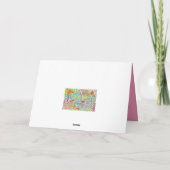 Carte d'anniversaire des îles colorées des Caraïbe (Dos)