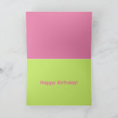Carte d'anniversaire des îles colorées des Caraïbe (Intérieur)