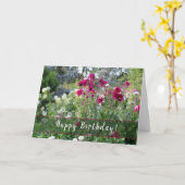 Carte d'anniversaire des jardins anglais (Fleur jaune)