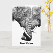 Carte d'anniversaire des jeunes éléphants africain (Fleur jaune)