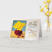 Carte d'anniversaire des jonquilles d'or pour cous (Fleur jaune)