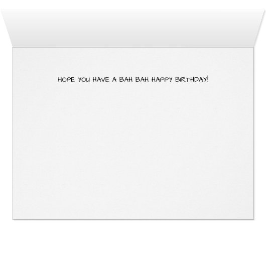 Carte d'anniversaire des moutons mignons (Intérieur Horizontal (Bas))