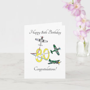 Carte d'anniversaire des Mustangs 80 ans