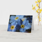 Carte d'anniversaire des myosotis des marais 7 (Fleur jaune)