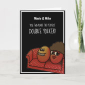 Carte d'anniversaire des oeufs amusants (Devant)