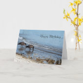 Carte d'anniversaire des oies (Fleur jaune)