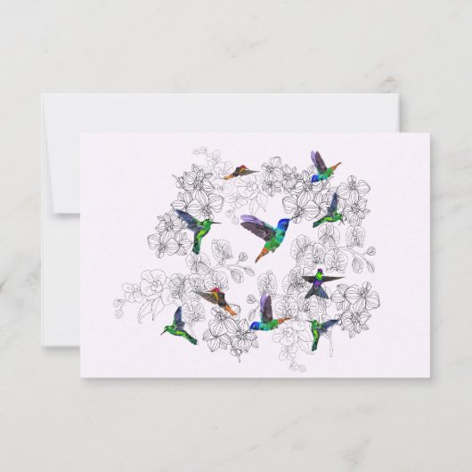 Carte d'anniversaire des oiseaux de printemps (Dos)