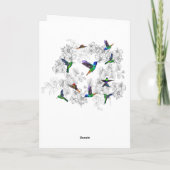 Carte d'anniversaire des oiseaux de printemps (Dos)